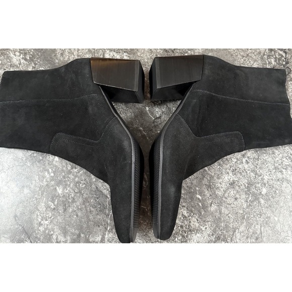 Blondo Womens Sadie Waterproof Cow Suede Square Toe Booties Block Heel Black 11M - Picture 9 of 15